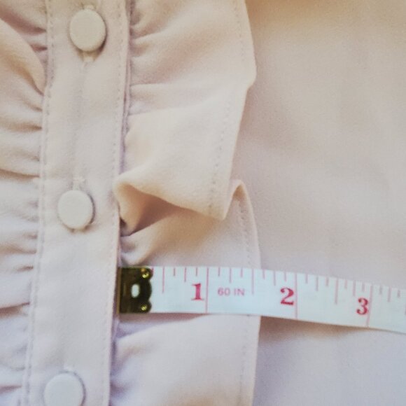 J Crew Women's light pink sleeveless top ruffle details SIZE - M - Picture 10 of 13